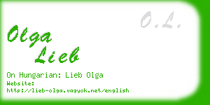 olga lieb business card